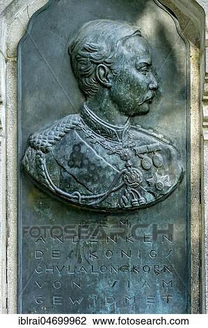 Monument to the Thai King Chulalongkorn of Siam, bronze relief plate, Thai temple, Sala-Thai, spa garden, Bad Homburg, Hesse, Germany, Europe View Large Photo Image Stock Image - Monument to the Thai King Chulalongkorn of Siam, bronze relief plate, Thai temple, Sala-Thai, spa garden, Bad Homburg, Hesse, Germany, Europe. Fotosearch