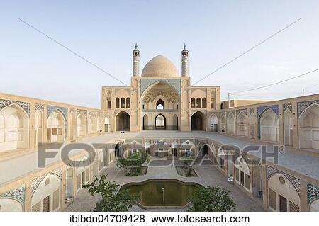 Mosque Masjed-e Agha Bozorg, Kashan, Iran, Asia View Large Photo Image Stock Photo - Mosque Masjed-e Agha Bozorg, Kashan, Iran, Asia. Fotosearch