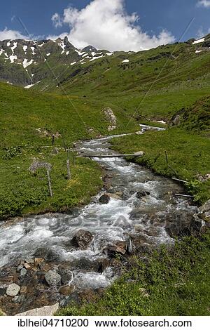 Stock Image - Mountain stream in the Hohe Tauern, Carinthia, Austria, Europe. Fotosearch