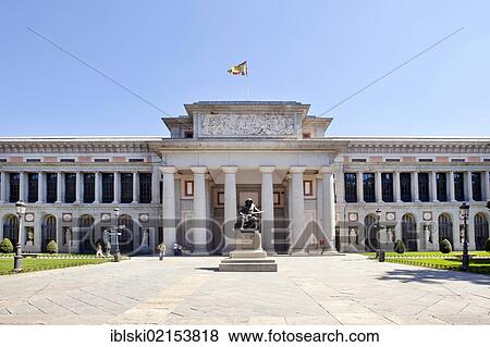 Stock Photo - Museo Nacional del Prado museum, Puerta de Velazquez entrance portal, Madrid, Spain, Europe. Fotosearch