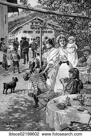 Musicians at a summer resort, historic wood engraving, about 1897 View Large Photo Image Stock Image - Musicians at a summer resort, historic wood engraving, about 1897. Fotosearch