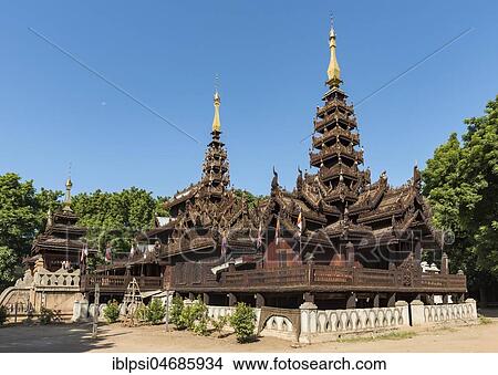 Picture - Nat Taung Kyaung, Myoe Daung Monastery, Old Bagan, Myanmar, Asia. Fotosearch