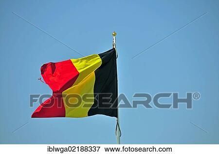 Stock Photo - National flag of Belgium, Europe, PublicGround. Fotosearch