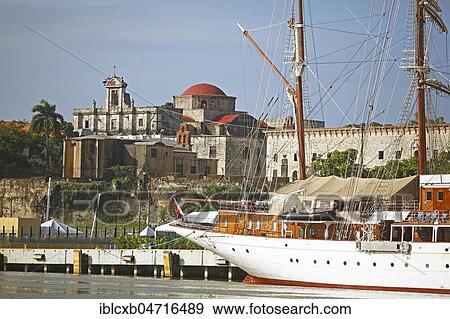 National Pantheon at the Ozama River, in front a sailing ship, Zona Colonial, Santo Domingo, Dominican Republic, Central America View Large Photo Image Stock Photo - National Pantheon at the Ozama River, in front a sailing ship, Zona Colonial, Santo Domingo, Dominican Republic, Central America. Fotosearch