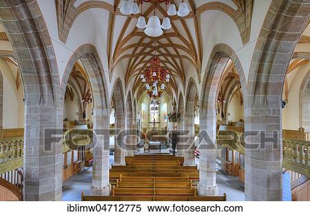 Nave and Choir, Altar, protestant municipal church Balingen, Baden-Württemberg, Germany, Europe View Large Photo Image Stock Photography - Nave and Choir, Altar, protestant municipal church Balingen, Baden-Württemberg, Germany, Europe. Fotosearch