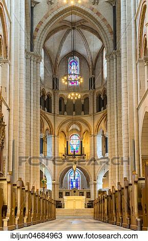 Nave and choir, late Romanesque and early Gothic Limburg Cathedral of St George or St George's Cathedral, Limburg an der Lahn, Hesse, Germany, Europe View Large Photo Image Stock Image - Nave and choir, late Romanesque and early Gothic Limburg Cathedral of St George or St George's Cathedral, Limburg an der Lahn, Hesse, Germany, Europe. Fotosearch
