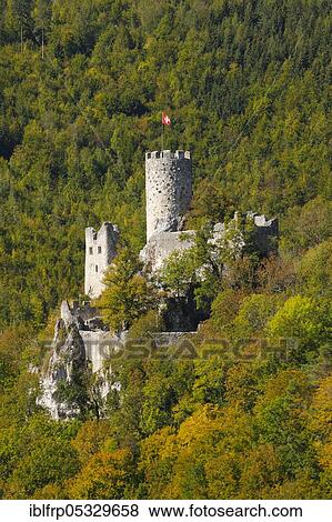 Neu-Falkenstein Ruin, Thal Regional nature park Park, Solothurn, Switzerland, Europe View Large Photo Image Stock Photo - Neu-Falkenstein Ruin, Thal Regional nature park Park, Solothurn, Switzerland, Europe. Fotosearch