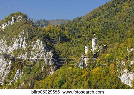 Neu-Falkenstein ruins and Holzfluh viewing mountain, Thal Regional nature park Park, Solothurn, Switzerland, Europe View Large Photo Image Stock Photograph - Neu-Falkenstein ruins and Holzfluh viewing mountain, Thal Regional nature park Park, Solothurn, Switzerland, Europe. Fotosearch