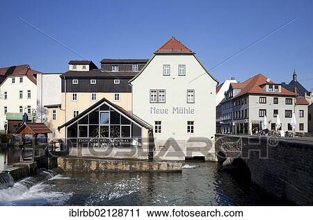 Neue Muehle, mill museum, technical monument, Erfurt, Thuringia, Germany, Europe, PublicGround, Europe View Large Photo Image Stock Image - Neue Muehle, mill museum, technical monument, Erfurt, Thuringia, Germany, Europe, PublicGround, Europe. Fotosearch