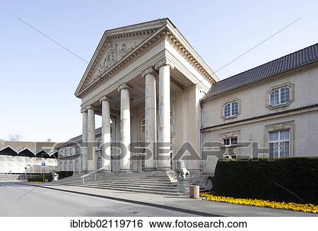 Stock Photograph - Neues Kurhaus, new spa building, casino, Aachen, North Rhine-Westphalia, Germany, Europe, PublicGround, Europe. Fotosearch