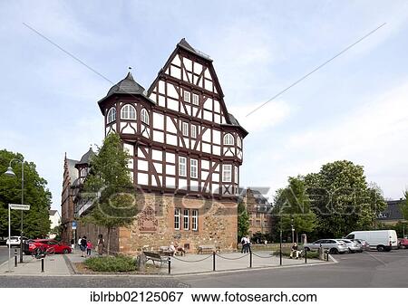 Stock Photo - Neues Schloss Castle, Giessen, Hesse, Germany, Europe, PublicGround, Europe. Fotosearch