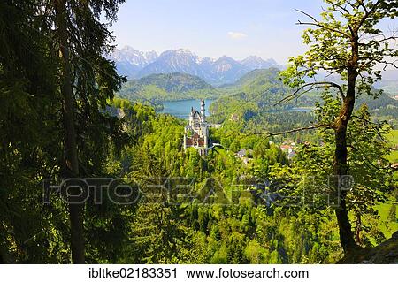 Neuschwanstein Castle, near Fuessen, Ostallgaeu district, Allgaeu, Bavaria, Germany, Europe View Large Photo Image Stock Image - Neuschwanstein Castle, near Fuessen, Ostallgaeu district, Allgaeu, Bavaria, Germany, Europe. Fotosearch