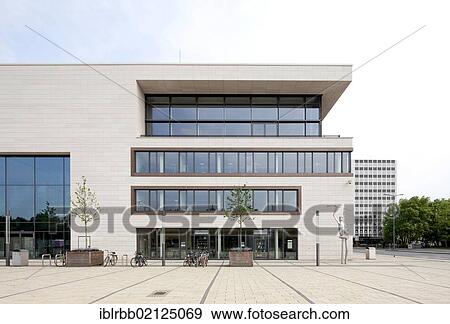 Stock Photo - New City Hall, Giessen, Hesse, Germany, Europe, PublicGround, Europe. Fotosearch