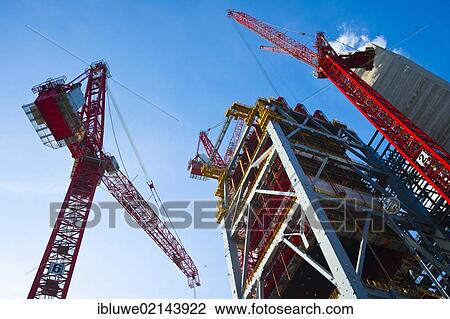 Stock Image - New construction of Block 9 of the GKM Mannheim Power Plant in Mannheim, Baden-Wuerttemberg, Deutschlsnd, Europe. Fotosearch