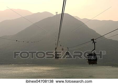 Ngong Ping Ropeway, Lantau Island, Hong Kong, China, Asia View Large Photo Image Stock Photo - Ngong Ping Ropeway, Lantau Island, Hong Kong, China, Asia. Fotosearch