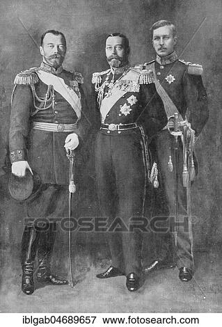 Nicholas II Russian Emperor, George V King of Great Britain, Albert 1st King of Belgium View Large Photo Image Stock Photo - Nicholas II Russian Emperor, George V King of Great Britain, Albert 1st King of Belgium. Fotosearch