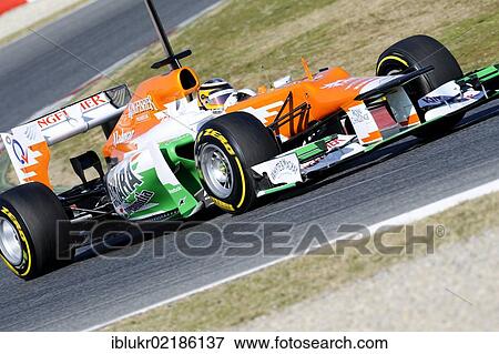 Nico Hulkenberg, GER, Force India-Mercedes VJM05, during the Formula 1 testing sessions, 21-24/2/2012, at the Circuit de Catalunya in Barcelona, Spain, Europe View Large Photo Image Stock Photo - Nico Hulkenberg, GER, Force India-Mercedes VJM05, during the Formula 1 testing sessions, 21-24/2/2012, at the Circuit de Catalunya in Barcelona, Spain, Europe. Fotosearch