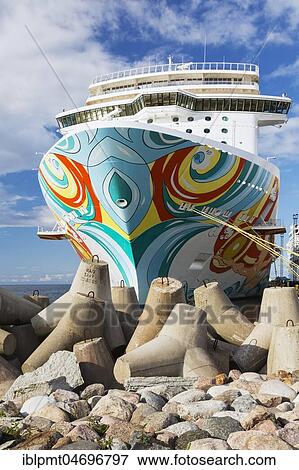 Norwegian Getaway cruise ship moored in the port of Tallinn, Estonia, Europe View Large Photo Image Stock Photo - Norwegian Getaway cruise ship moored in the port of Tallinn, Estonia, Europe. Fotosearch