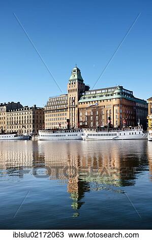 Nybroviken, New Bridge Bay, and the Radisson Hotel, Oestermalm, Stockholm, Sweden, Scandinavia, Europe View Large Photo Image Stock Image - Nybroviken, New Bridge Bay, and the Radisson Hotel, Oestermalm, Stockholm, Sweden, Scandinavia, Europe. Fotosearch