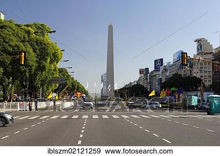 Obelisk on the Boulevard 9 de Julio, Buenos Aires, Argentina, South America View Large Photo Image Stock Photo - Obelisk on the Boulevard 9 de Julio, Buenos Aires, Argentina, South America. Fotosearch