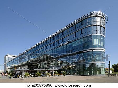 Stock Photograph - Office building Prager Spitze, Prager Straße, Dresden, Saxony, Germany, Europe. Fotosearch