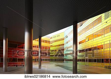 Office complex with an iridescent surface coating in Almere, Netherlands, Europe, for editorial use only View Large Photo Image Picture - Office complex with an iridescent surface coating in Almere, Netherlands, Europe, for editorial use only. Fotosearch