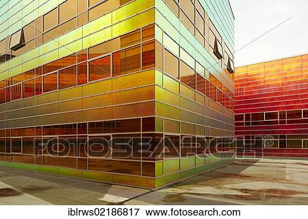 Office complex with an iridescent surface coating in Almere, Netherlands, Europe, for editorial use only View Large Photo Image Stock Photo - Office complex with an iridescent surface coating in Almere, Netherlands, Europe, for editorial use only. Fotosearch