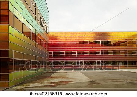 Office complex with an iridescent surface coating in Almere, Netherlands, Europe, for editorial use only View Large Photo Image Stock Photo - Office complex with an iridescent surface coating in Almere, Netherlands, Europe, for editorial use only. Fotosearch