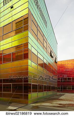 Office complex with an iridescent surface coating in Almere, Netherlands, Europe, for editorial use only View Large Photo Image Stock Photo - Office complex with an iridescent surface coating in Almere, Netherlands, Europe, for editorial use only. Fotosearch