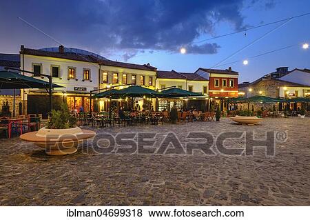 Stock Photo - Old bazaar, Pazari i Vjetër, historic bazaar district, Korca, Korça, Albania, Europe. Fotosearch
