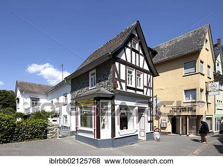 Stock Photo - Old Customs House, half-timbered house, historic town centre, Wetzlar, Hesse, Germany, Europe, PublicGround, Europe. Fotosearch