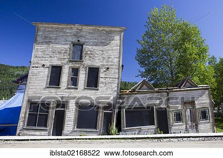 Stock Image - Old house in Dawson City, Canada, North America. Fotosearch