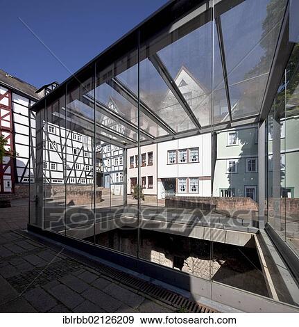 Old Synagogue, a glass cube with archaeological excavations, Upper Town, Marburg, Hesse, Germany, Europe, PublicGround, Europe View Large Photo Image Stock Photo - Old Synagogue, a glass cube with archaeological excavations, Upper Town, Marburg, Hesse, Germany, Europe, PublicGround, Europe. Fotosearch