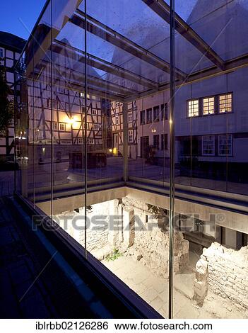 Old Synagogue, glass cube with archaeological excavations, Upper Town, Marburg, Hesse, Germany, Europe, PublicGround, Europe View Large Photo Image Stock Photograph - Old Synagogue, glass cube with archaeological excavations, Upper Town, Marburg, Hesse, Germany, Europe, PublicGround, Europe. Fotosearch