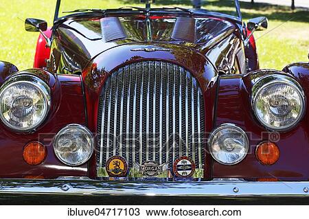 Oldtimer Morgan Plus 8, radiator grille with headlights, front view, historic vehicle, Germany, Europe View Large Photo Image Stock Image - Oldtimer Morgan Plus 8, radiator grille with headlights, front view, historic vehicle, Germany, Europe. Fotosearch
