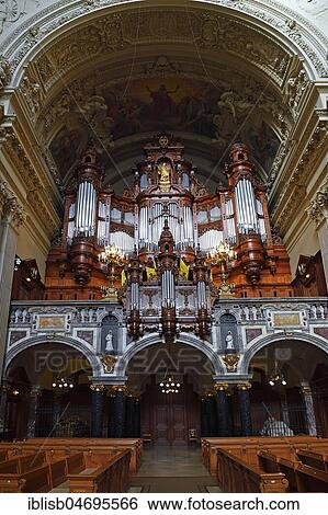 Stock Photograph - Organ and Organ Gallery, Berlin Cathedral, Berlin, Germany, Europe. Fotosearch