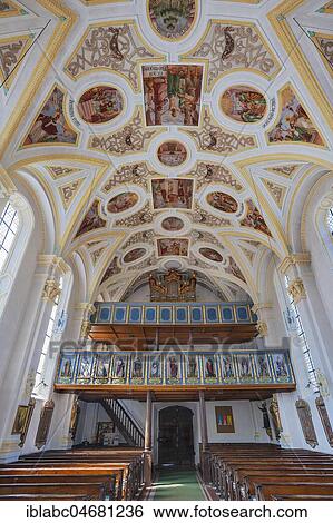 Organ gallery, ceiling frescoes, parish church St. Andreas im Leitzachtal, Elbach near Fischbachau, Upper Bavaria, Bavaria, Germany, Europe View Large Photo Image Stock Photograph - Organ gallery, ceiling frescoes, parish church St. Andreas im Leitzachtal, Elbach near Fischbachau, Upper Bavaria, Bavaria, Germany, Europe. Fotosearch