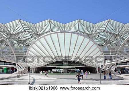 Oriente Station, Garo do Oriente, designed by Spanish architect Santiago Calatrava, on the grounds of the Parque das Nacoes, site of World Expo 98 in Lisbon, Portugal, Europe View Large Photo Image Stock Photograph - Oriente Station, Garo do Oriente, designed by Spanish architect Santiago Calatrava, on the grounds of the Parque das Nacoes, site of World Expo 98 in Lisbon, Portugal, Europe. Fotosearch