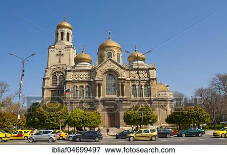 Stock Photo - Orthodox cahtedral of Assumption of the Virgin Mary, Varna, Bulgaria, Europe. Fotosearch