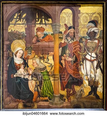 Painting Worship of the Kings, Retable de la Vie de la Vierge, c. 1480, Museum Unterlinden, Musée Unterlinden, Colmar, Alsace, France, Europe View Large Photo Image Picture - Painting Worship of the Kings, Retable de la Vie de la Vierge, c. 1480, Museum Unterlinden, Musée Unterlinden, Colmar, Alsace, France, Europe. Fotosearch