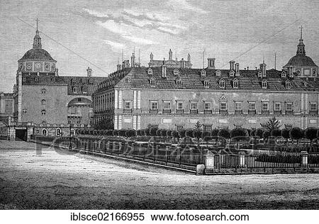 Palacio Real de Aranjuez, Aranjuez Palace, Aranjuez, Spain, historical wood engraving, 1886, Europe View Large Photo Image Stock Photography - Palacio Real de Aranjuez, Aranjuez Palace, Aranjuez, Spain, historical wood engraving, 1886, Europe. Fotosearch