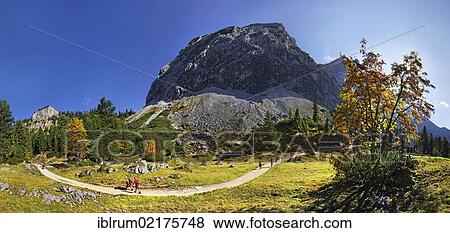 Panoramic view in autumn, Schachentor mountain near Schachenhaus, Garmisch-Partenkirchen, Wetterstein mountain range, Bavaria, Germany, Europe View Large Photo Image Stock Photo - Panoramic view in autumn, Schachentor mountain near Schachenhaus, Garmisch-Partenkirchen, Wetterstein mountain range, Bavaria, Germany, Europe. Fotosearch