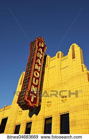 Stock Photo - Paramount Cinema, Amarillo, Texas, USA, North America. Fotosearch