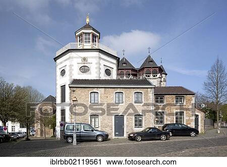 Stock Image - Parish Church of St. Cornelius, Kornelimuenster, Aachen, North Rhine-Westphalia, Germany, Europe, PublicGround, Europe. Fotosearch