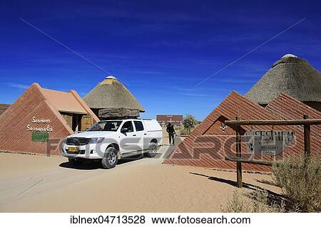 Stock Photo - Park entrance of Sossusvlei, Namib Naukluft Park, Sesriem, Namibia, Africa. Fotosearch