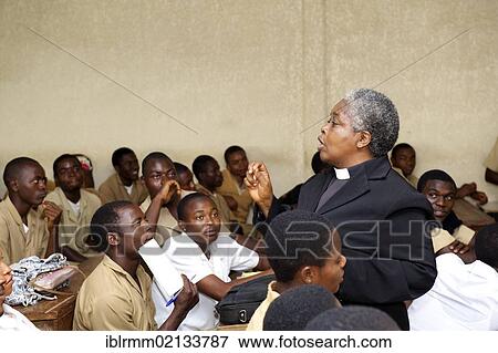 Pastor teaching a class in a secondary school, Bamenda, Cameroon, Africa View Large Photo Image Stock Photo - Pastor teaching a class in a secondary school, Bamenda, Cameroon, Africa. Fotosearch