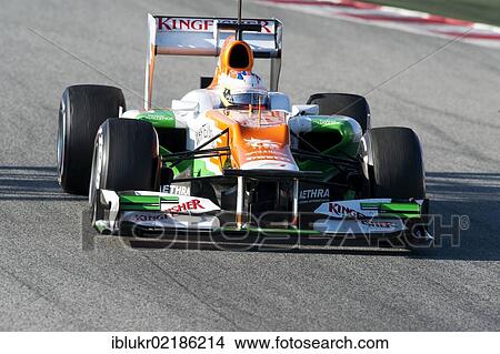 Paul Di Resta, GB, Force India-Mercedes VJM05, during the Formula 1 testing sessions, 21. -24. 2. 2012, at the Circuit de Catalunya in Barcelona, Spain, Europe View Large Photo Image Picture - Paul Di Resta, GB, Force India-Mercedes VJM05, during the Formula 1 testing sessions, 21. -24. 2. 2012, at the Circuit de Catalunya in Barcelona, Spain, Europe. Fotosearch