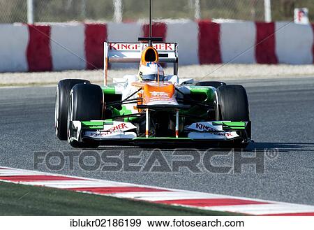 Paul Di Resta, GB, Force India-Mercedes VJM05, during the Formula 1 testing sessions, 21. -24. 2. 2012, at the Circuit de Catalunya in Barcelona, Spain, Europe View Large Photo Image Stock Photo - Paul Di Resta, GB, Force India-Mercedes VJM05, during the Formula 1 testing sessions, 21. -24. 2. 2012, at the Circuit de Catalunya in Barcelona, Spain, Europe. Fotosearch