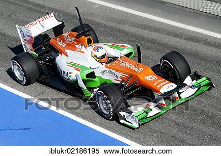 Paul Di Resta, GB, Force India-Mercedes VJM05, during the Formula 1 testing sessions, 21. -24. 2. 2012, at the Circuit de Catalunya in Barcelona, Spain, Europe View Large Photo Image Stock Photography - Paul Di Resta, GB, Force India-Mercedes VJM05, during the Formula 1 testing sessions, 21. -24. 2. 2012, at the Circuit de Catalunya in Barcelona, Spain, Europe. Fotosearch