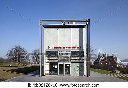 Stock Photograph - Petersberg-Information tourist information and Glasshuette restaurant, Erfurt, Thuringia, Germany, Europe, PublicGround, Europe. Fotosearch